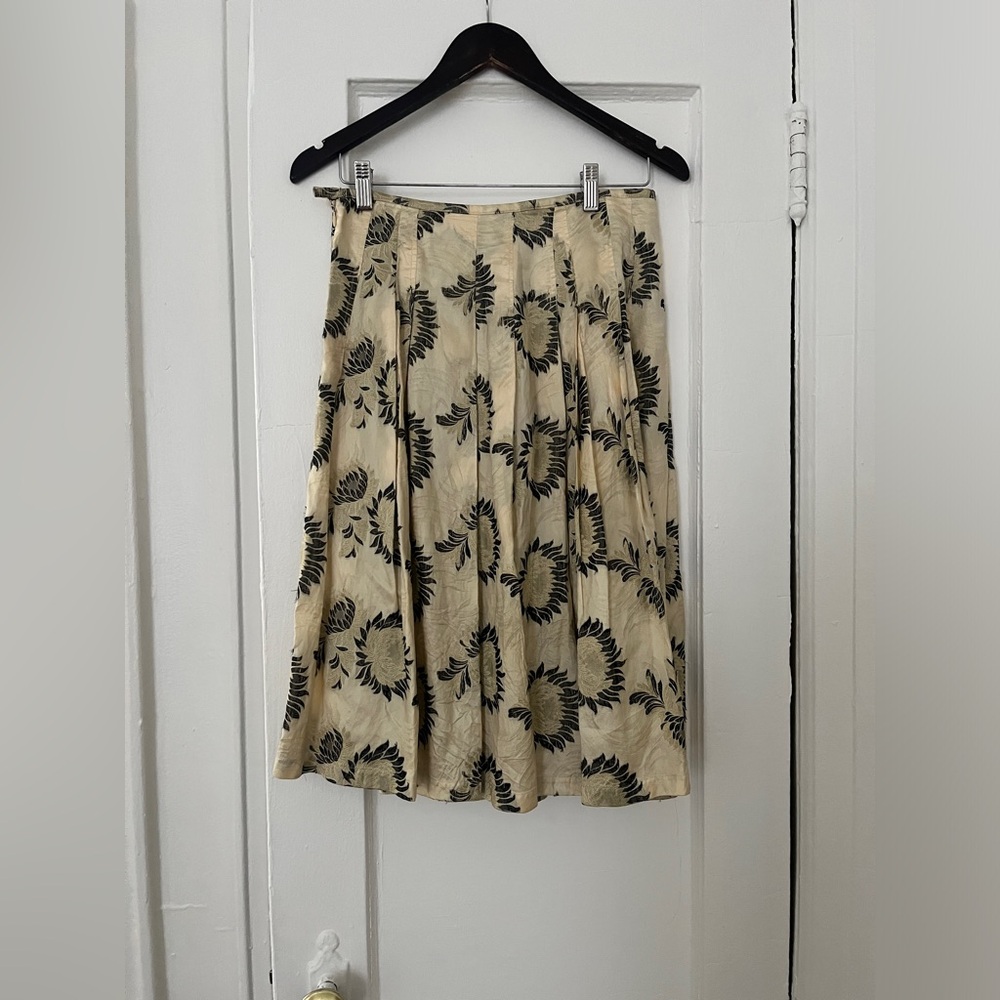 Dries Van Noten Embroidered Silk Calf-Length Skirt